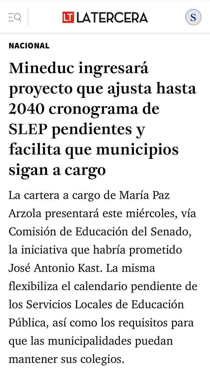 sebastiansichel's tweet photo. Gran noticia!! El gobierno presenta proyecto de ley que posterga Slep! Ñuñoa puede solicitar seguir administrando sus buenos colegios. Se avanza pensando en los estudiantes. A seguir invirtiendo en los mejores colegios públicos de Chile. Esperamos agilidad en la tramitación de la ley. Gran trabajo del @Mineduc