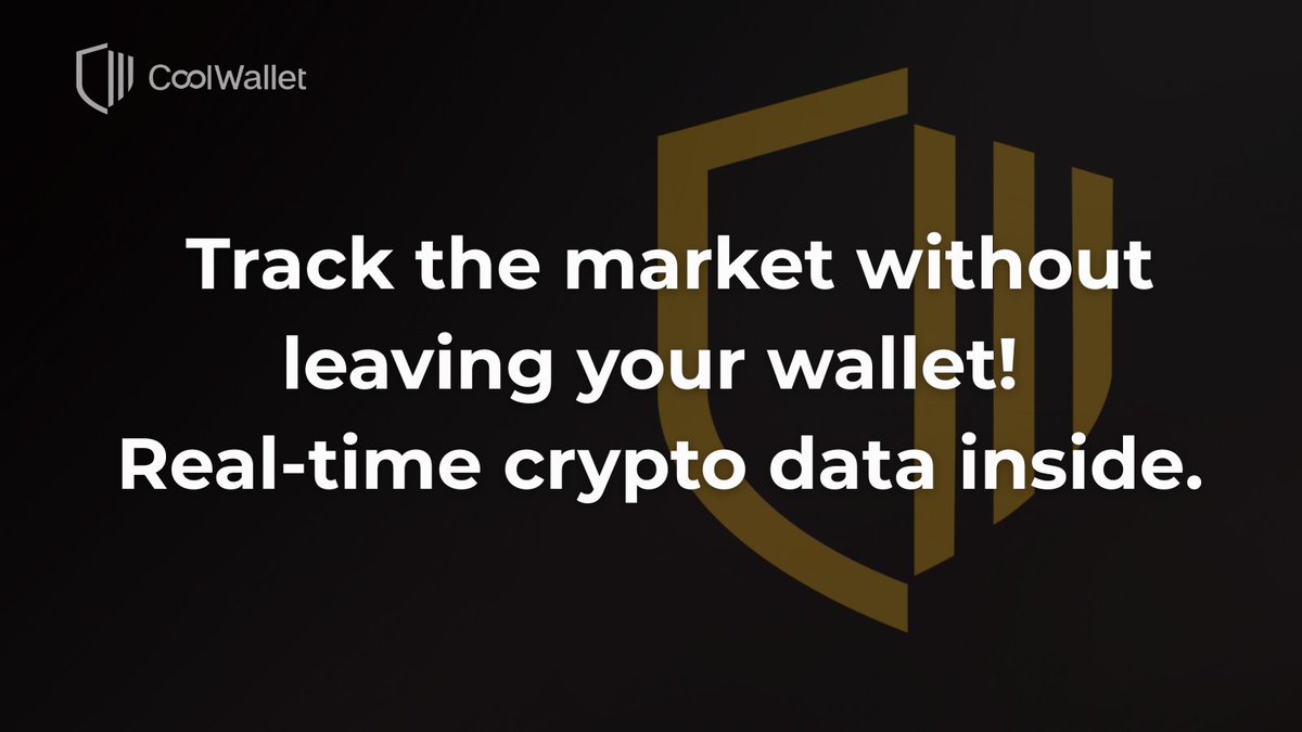 coolwallet's tweet photo. Track the market without leaving your wallet! Real-time crypto data inside.

Timing is everything in crypto. The CoolWallet App integrates real-time price feeds and market data, allowing you to monitor market trends while checking your balances, so you can make informed moves inside a secured environment.