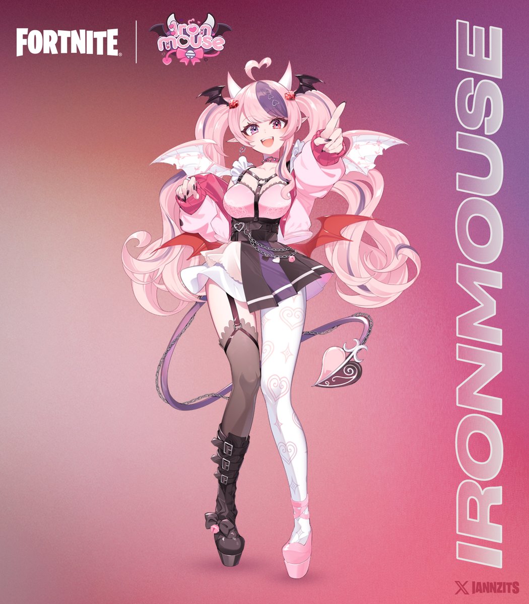 iannzits's tweet photo. 😈 FORTNITE | IRONMOUSE — A streamer e VTuber Ironmouse confirmou em live que apenas sua Elemental está chegando ao Fortnite hoje, dando a entender que cosméticos estão em desenvolvimento para chegar mais adiante! https://t.co/w20WNDFIXf