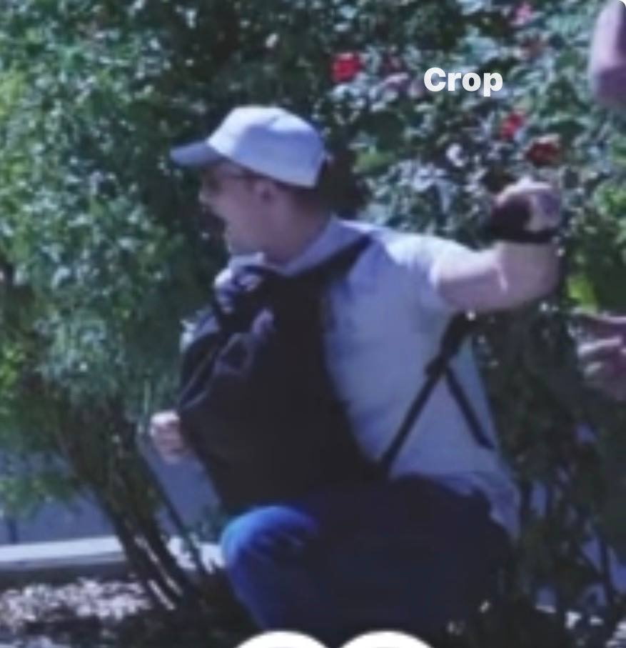 BasedSamParker's tweet photo. 🛑 I'm looking for the best, highest resolution images possible of this guy. He was in the bushes right after the bang, directing student traffic. He pops up a lot on the Life Is Driving video. @RealCandaceO @baroncoleman @MuppetMasher @alleytopfiles @TornadoAli17 @HadynWood https://t.co/3T4PqQfJlF