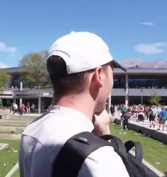 BasedSamParker's tweet photo. 🛑 I'm looking for the best, highest resolution images possible of this guy. He was in the bushes right after the bang, directing student traffic. He pops up a lot on the Life Is Driving video. @RealCandaceO @baroncoleman @MuppetMasher @alleytopfiles @TornadoAli17 @HadynWood https://t.co/3T4PqQfJlF