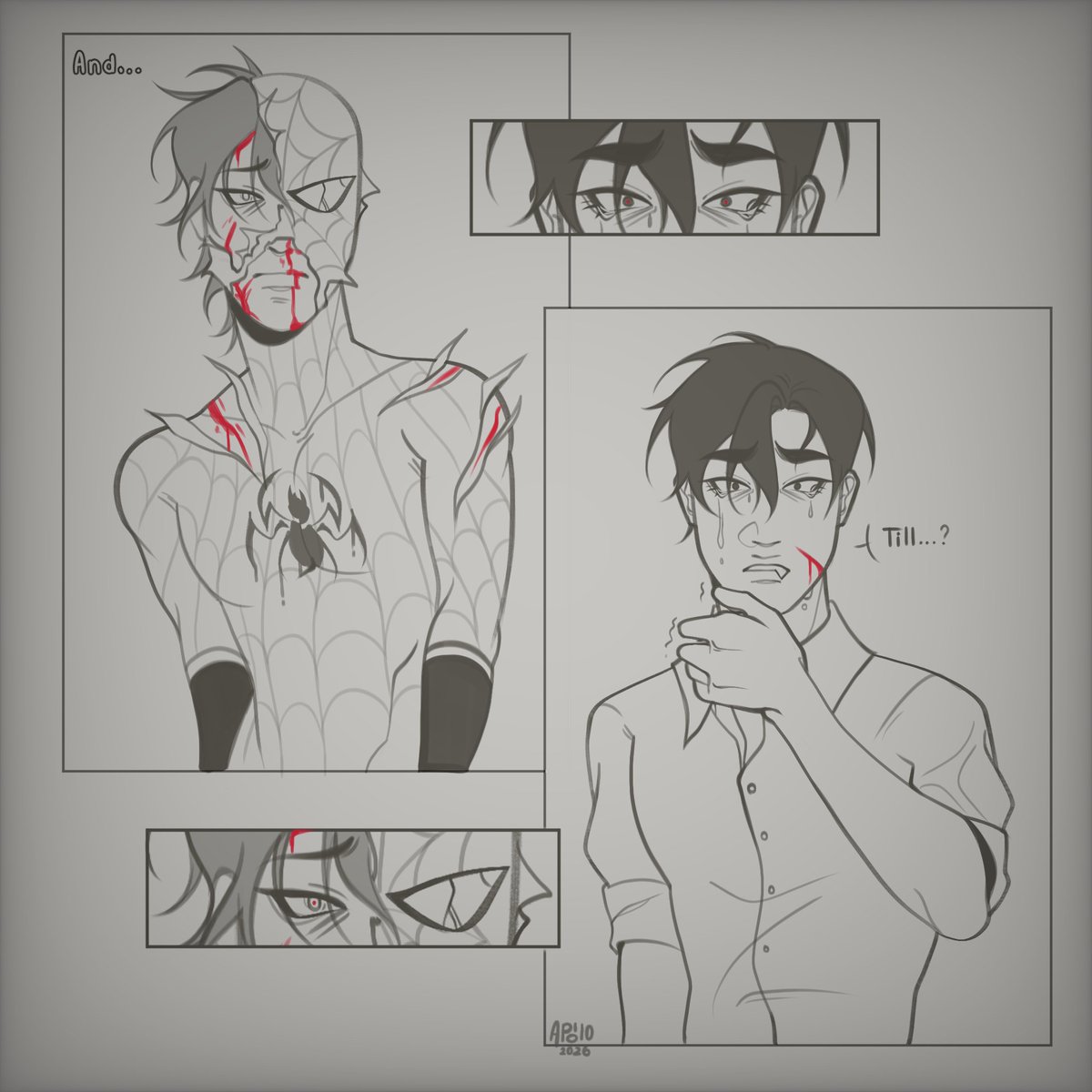 Aikozarts's tweet photo. #Ivantill x Spiderman au ( and a littleee reference to "no way home") 

 #ivti #tiiv #alienstage 

(3/3) https://t.co/wv9yEZzt7m