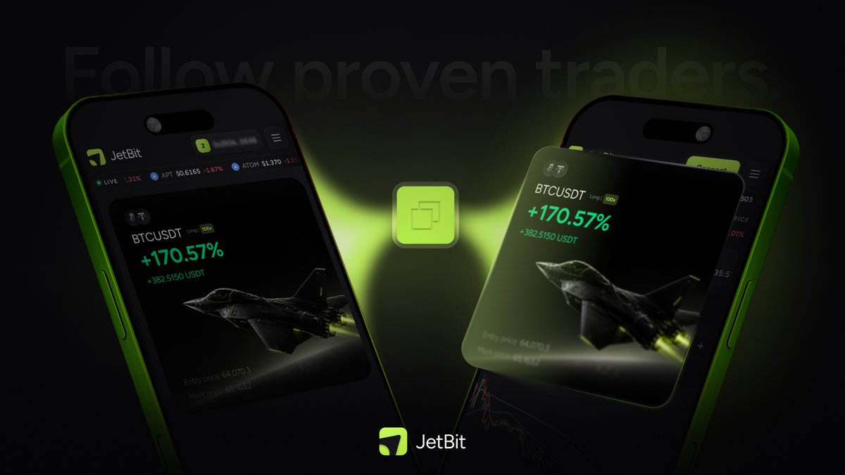 JETBIT_Global's tweet photo. Every trader has their own edge.

Now you can follow it.

Copy Trading is now live on JetBit.

Find proven traders, set your budget, and mirror every trade automatically.

https://t.co/cDtuWGSGtU https://t.co/QS3lSt3v47
