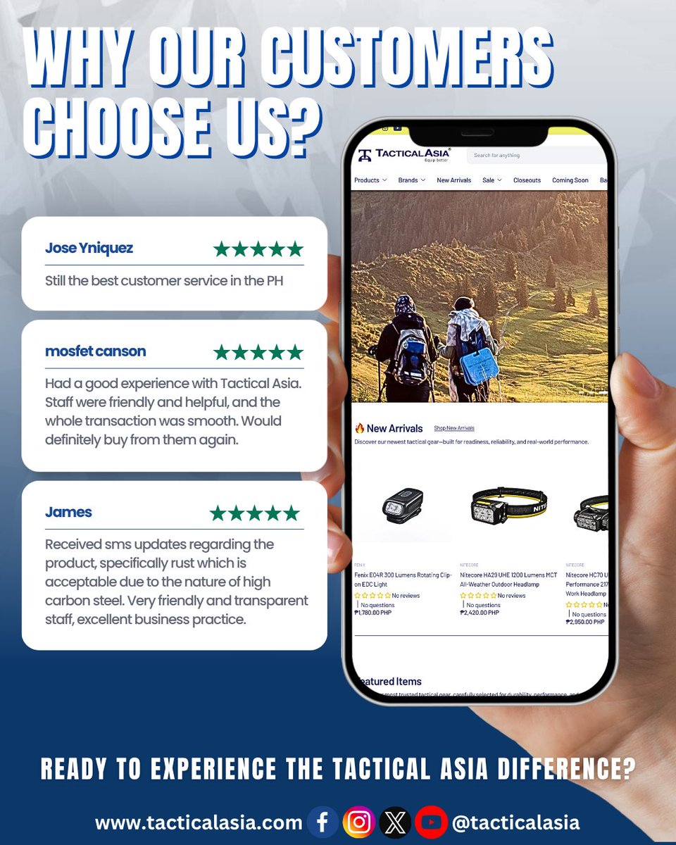 TacticalAsia's tweet photo. 𝗧𝗥𝗨𝗦𝗧𝗘𝗗 𝗕𝗬 𝗧𝗛𝗘 𝗧𝗔𝗖𝗧𝗜𝗖𝗔𝗟 𝗖𝗢𝗠𝗠𝗨𝗡𝗜𝗧𝗬
Nothing builds trust quite like genuine feedback from fellow enthusiasts and professionals. We're grateful for every customer who shares their experience and allows others to make informed decisions with confidence. https://t.co/cQXobsBE6l