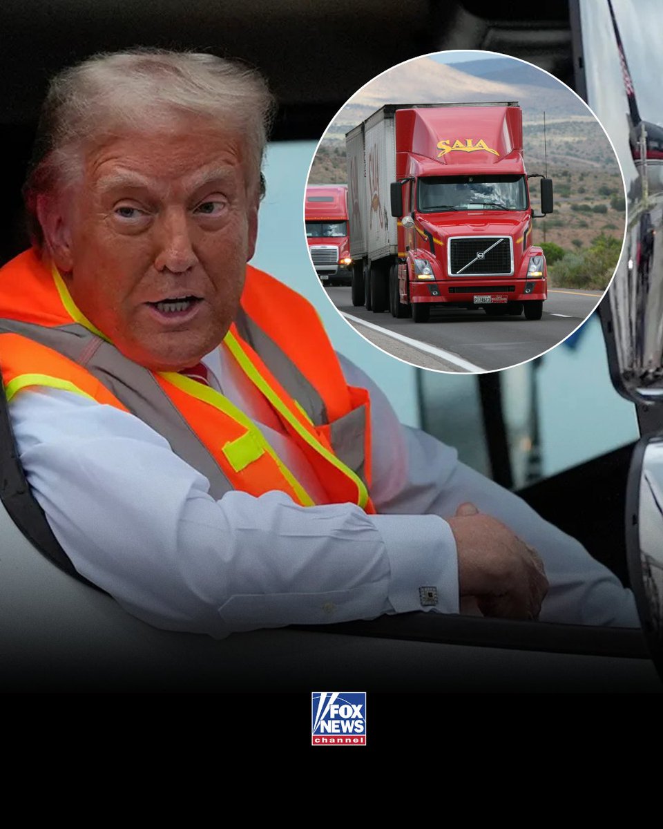 FoxNews's tweet photo. NEW: The Trump administration's trucking crackdown — Operation Highway Shield — has led to 51 immigration detentions as inspections are now expanding across the country.

The Department of Transportation released new stats on the operation:

- 3,487 enforcement stops
- 766 unsafe trucks/drivers taken off the road
- 51 immigration detentions
- 47 criminal charges
- 39 incarcerations
- 36 English language proficiency violations
- $1 million in stolen freight recovered

The push follows a string of deadly crashes involving drivers DHS says were in the U.S. illegally or holding commercial licenses they never should have had.