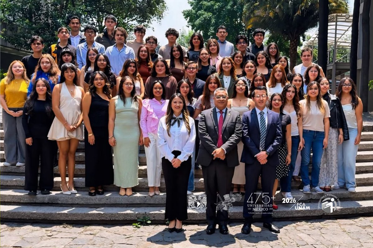 FCAUNAMOFICIAL's tweet photo. La FCA despidió a los 80 estudiantes que participarán en el Programa de Movilidad Académica 2027-1. Durante la ceremonia, autoridades de la Facultad reconocieron su esfuerzo y los invitaron a representar con orgullo a la UNAM en instituciones de México y el extranjero
#OrgulloFCA https://t.co/6cUJRwnDw6