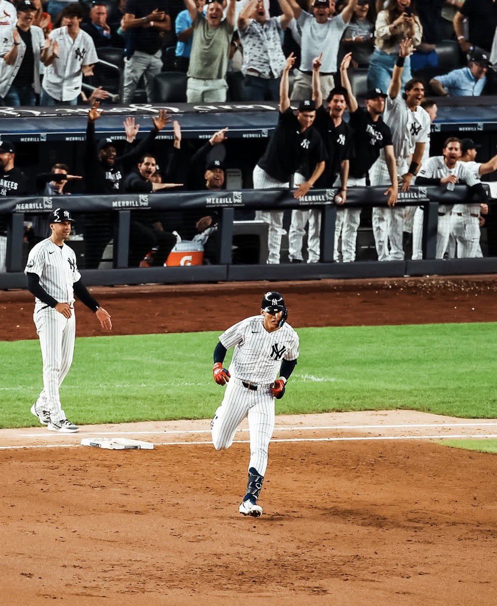 SleeperYankees's tweet photo. "It was a moment, a swing, a day I won't forget forever."

- George Lombard Jr. https://t.co/Rx8oE16jQA
