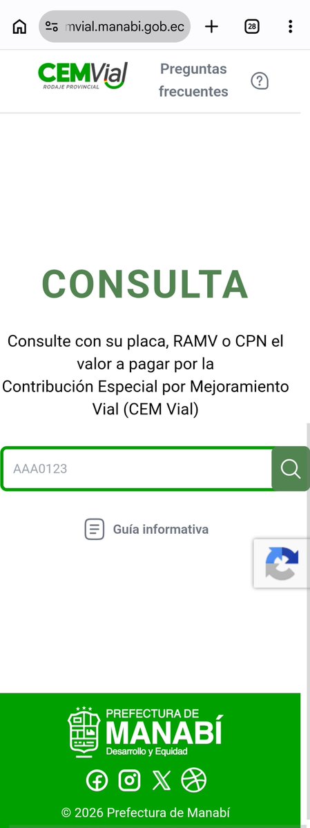 EmergenciasEc's tweet photo. Ya consultaron en la página del cem vial de Manabí si tienen algún valor pendiente?
Yo no he ido como hace 10 años y me sale un valor a pagar.
Revisen con sus placas este asalto. https://t.co/RlK1njZTEZ