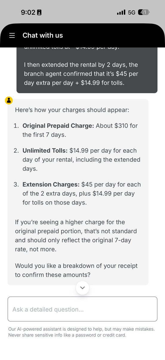 Lukashd3f's tweet photo. @Hertz  @HertzCustServ Rental ending 0492 (FLL)
Prepaid rental. Extended 2 days — agent only quoted extra days. Never told original rate would also increase.
Weekly rate jumped &amp; total rose hundreds after prepaid credit. Chat support said original prepaid should not increase. https://t.co/cYf74ir3ES