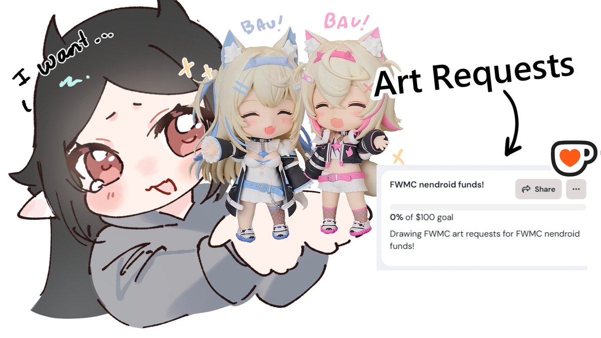 Sobbi11's tweet photo. Drawing FWMC art requests for nendroid funds!
For the next 5 days, I will draw the most liked FWMC request in the comments! may include other girls but has to be fwmc and sfw!

link ⏬ https://t.co/rqgyJRZN04