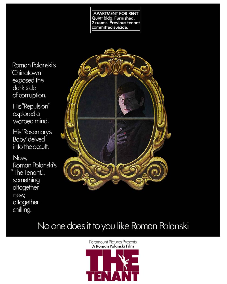 LandmarkLTC's tweet photo. π’π Home is where the nightmare begins.
Experience Roman Polanski's psychological thriller The Tenant (1976)
π
Tuesday, August 11
π 1:00PM Matinee
π 7:00PM Evening Show
ποΈ Tickets: https://t.co/qZGdxi08ZO
#LandmarkTheatres #RetroReplay #TheTenant #RomanPolanski https://t.co/ItHrTjoiOs