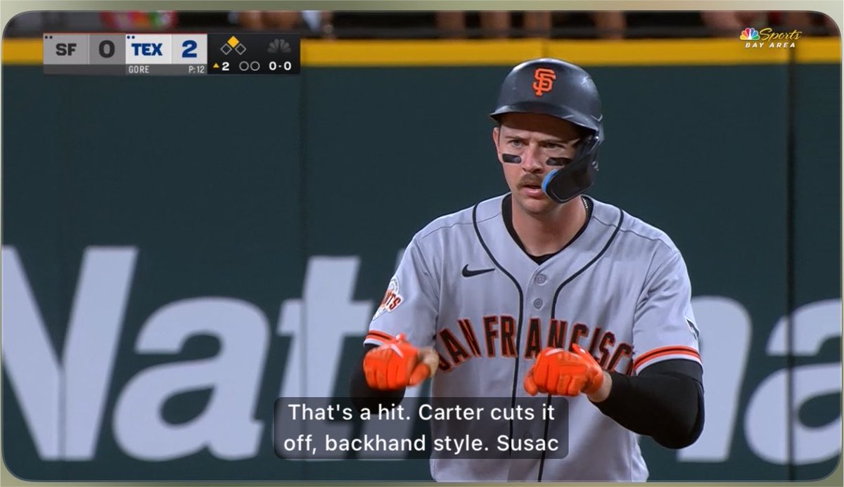 FIREBUSTERPOSEY's tweet photo. Did anyone else catch the Daniel Susac scooter celly? 😂 @gggiants https://t.co/2KVVGMygJd