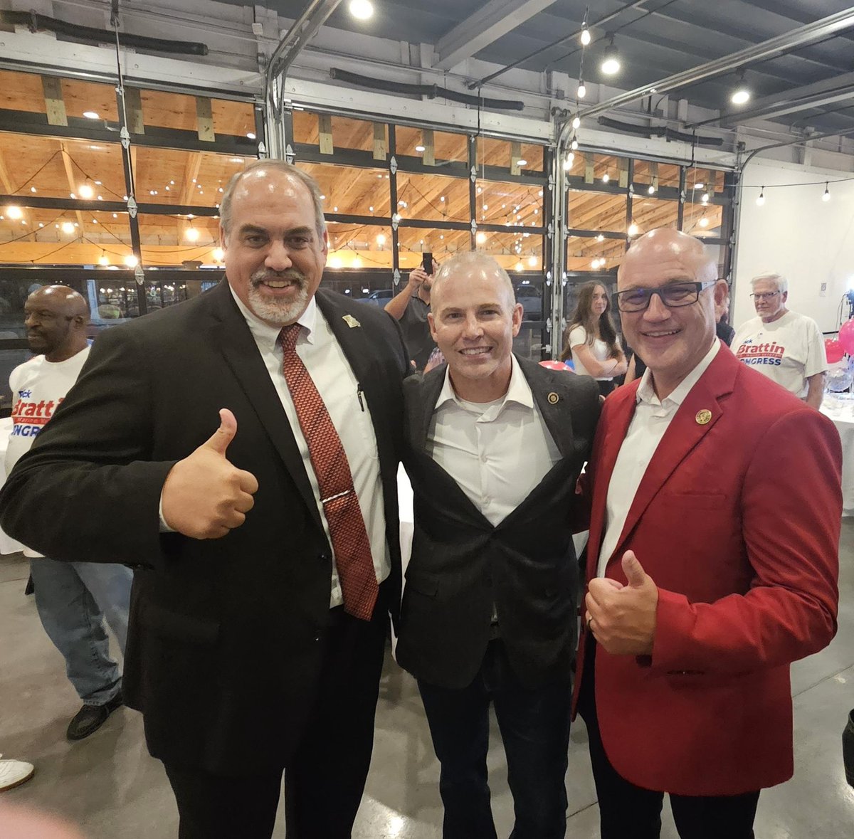 RealAaronDorr's tweet photo. Celebrating my good friend @RickBrattin's Congressional win in Missouri's CD-5 with another good friend, Secretary of State @DLHoskins! 

These guys are warriors! https://t.co/OwajupwhUl