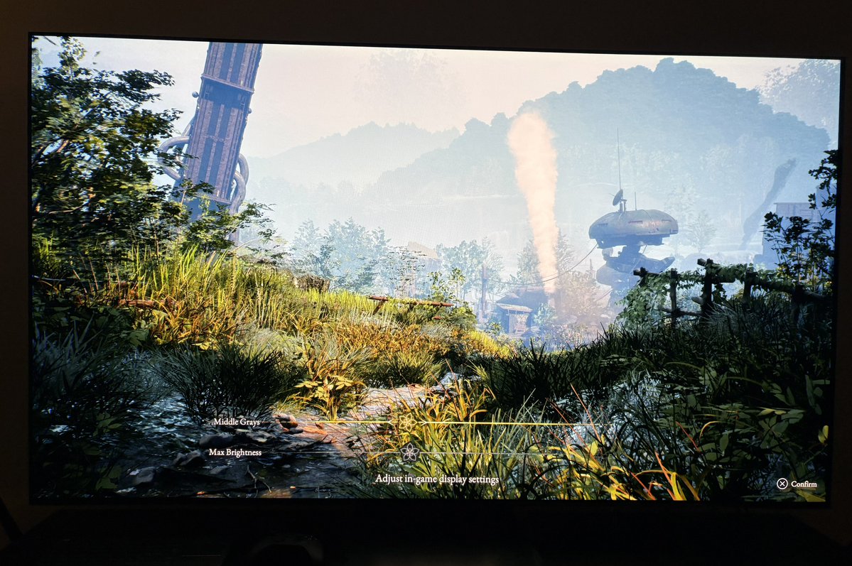HDRgameAnalysis's tweet photo. Quick HDR analysis and setup guide for  Beast of Reincarnation on PC and SX (and PS5).

HDR is implemented the same way on PC and a Xbox consoles. I did not try it on PS5, but it’s most likely the same.

PC Gamers:
See my separate setup and settings guide that will show how to fix the blurry visuals (turn of chromatic aberration and other effects) and how to fix the HDR using RenoDX Extended version.

Console gamers:

We have two in-game sliders. Middle Grays and Max Brightness.

Peak brightness:

The Max brightness slider adjusts peak brightness. There is no indication on the slider to what brightness in nits the game outputs, so I show it here:

10 clicks - 520 nits
20 clicks - 625 nits
30 clicks - 736 nits
40 clicks - 830 nits (default setting)
50 clicks - 930 nits
60 clicks - 1100 nits
70 clicks - 1246 nits
80 clicks -1380 nits
90 clicks -1530 nits
100 clicks - 1660 nits

Setup to what your display can max output.

Brightness / paper white:

The games overall brightness is adjusted via the Middle Grays slider. It adjusts everything inbetween peak brightness and black level floor.

Set it up to get the overall brightness you want.

Black levels:

The game does not have a black level raise caused by HDR. We see that if we compare the waveform in picture 3 and 4. In picture 3 I have removed all the games fog (via engine.ini commands on OC) and black levels look fine. In picture 4 we see a black level raise.

The game heavily uses a tiny layer of fog in the first area of the game. I have not seen the later areas. 

So much fog effectively raises black levels, reduces contrast and detail in the distance. I hate when games uses it so much, even indoors.

Increasing the middle grays slider increases upper shadows. Be aware of that. It further decreases contrast and thats probably not what many wants in a game that uses so much fog.