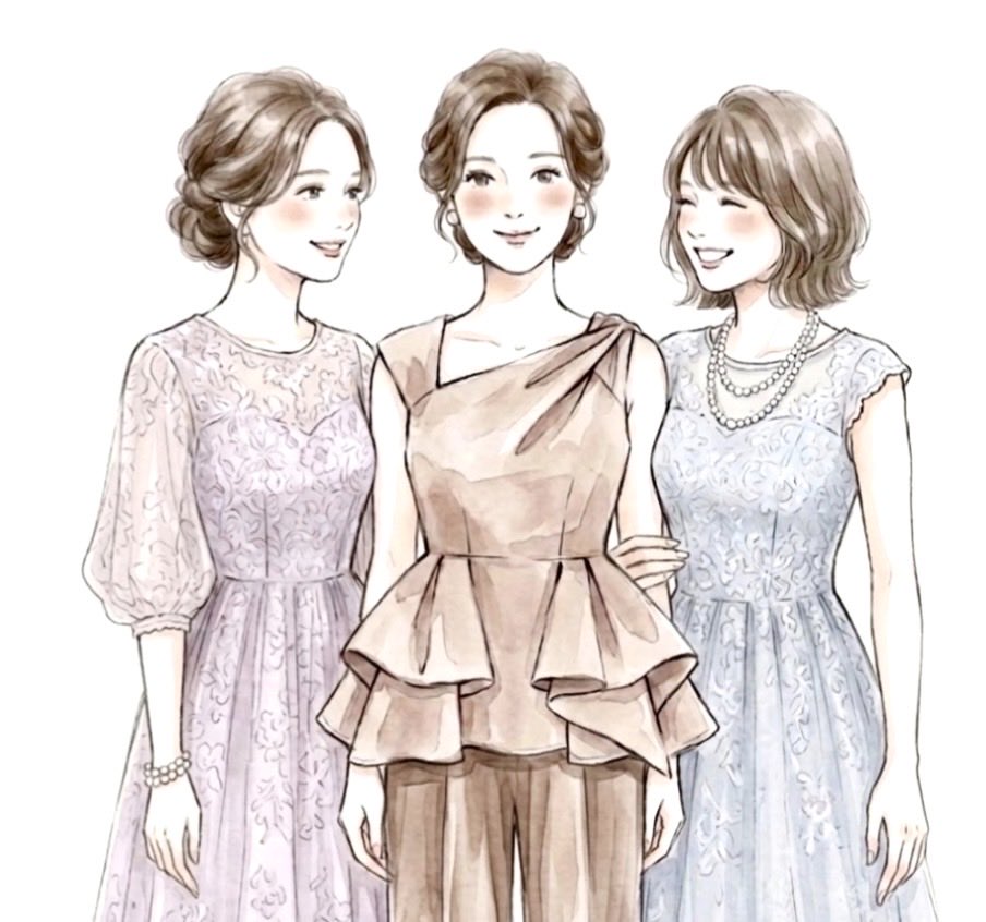 mydressnote's tweet photo. イラスト中央のパンツドレス
実際に着用してレポしてます📝

#パーティードレス #お呼ばれドレス
#オケージョンドレス
#同窓会 #ワンピース

▼イラストと比較してみてね👗✨
https://t.co/zKTHdCV4xu… https://t.co/ELwo0qmYPi