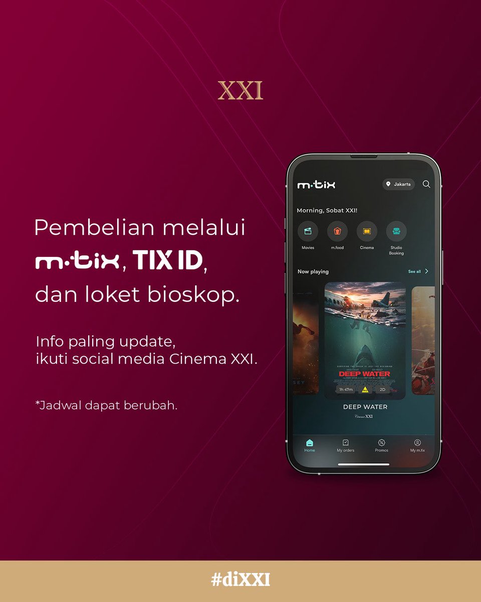 cinema21's tweet photo. Yang nyari film tema survival, sini merapat~

Deep Water wajib banget kamu tonton mulai HARI ini #diXXI! https://t.co/Dh0i0GjOHF