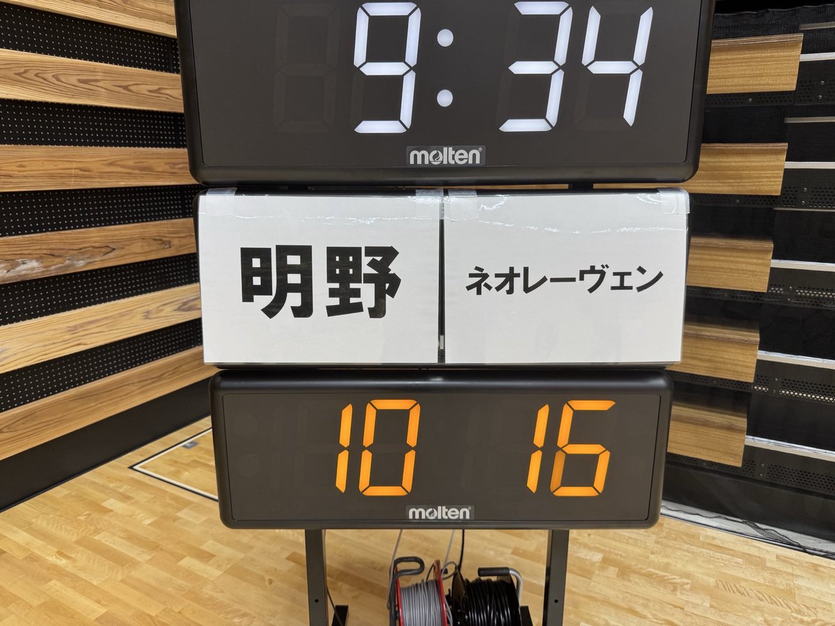 MiyazakiHand1's tweet photo. 令和８年度九州中学校体育大会
第５５回九州中学校ハンドボール大会
準決勝男子　前半終了 https://t.co/qiVsftPLqk