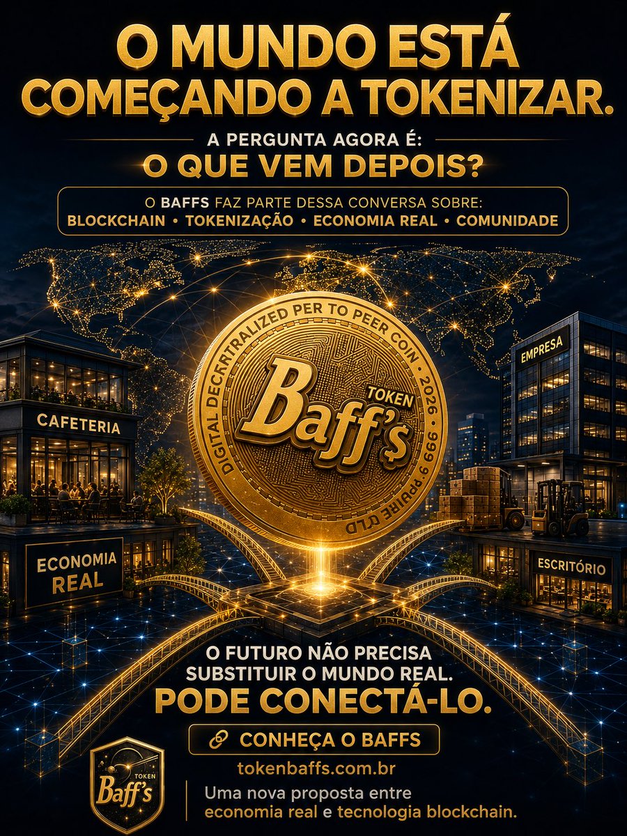 TokenBaffs's tweet photo. O futuro da economia já começou — e ele acontece em etapas. 🚀

O Token Baff’s nasce com uma proposta de conectar a tecnologia blockchain à economia real, criando um ecossistema onde inovação, utilidade e comunidade caminham juntas. A jornada foi estruturada em 12 etapas https://t.co/TKXAKTSPqw