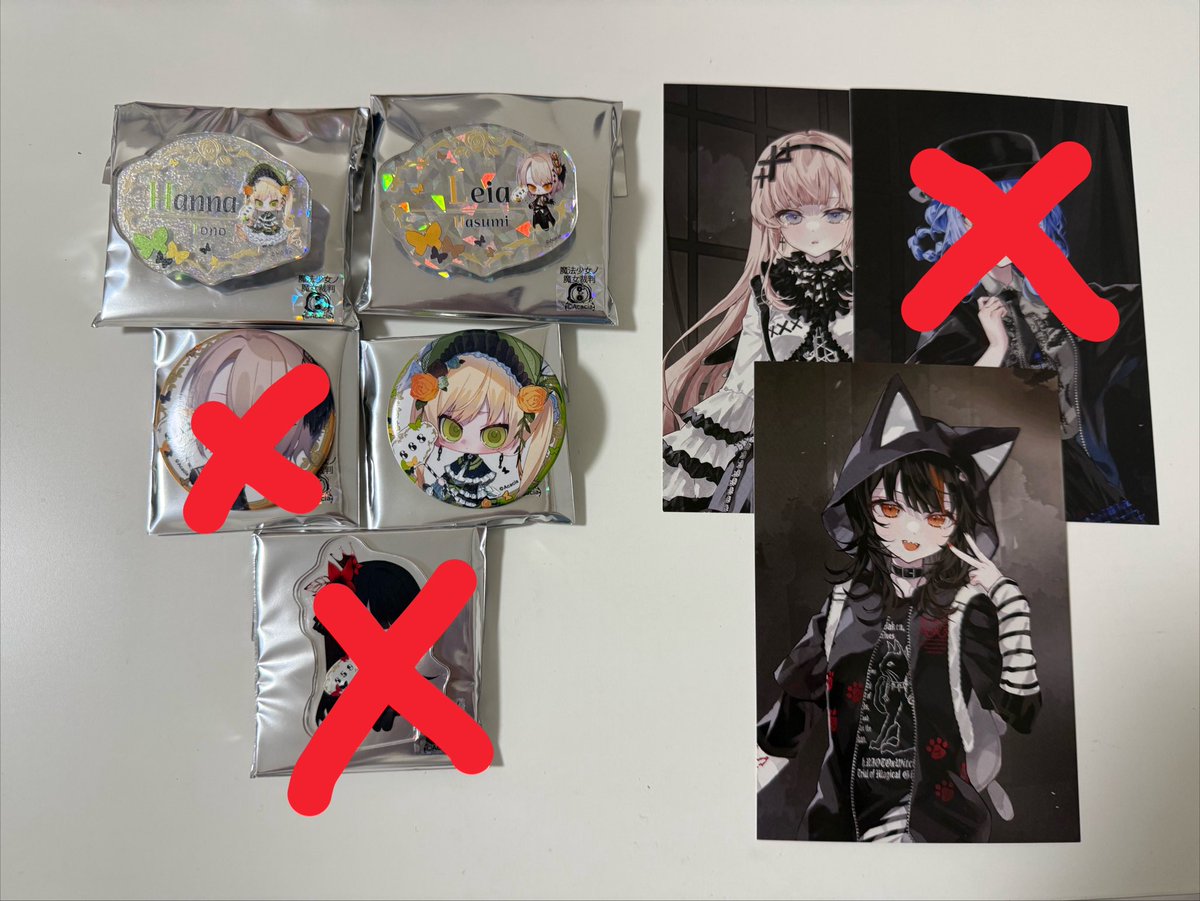 j1hdnja's tweet photo. 【交換 譲渡】
魔法少女ノ魔女裁判 まのさば
h.NAOTO 有楽町 マルイコラボ

譲：ハンナ、レイア、メルル、ココ
求：マーゴ同種＞マーゴ異種

郵送希望
検索からでもお気軽にお声がけください。 https://t.co/q4iDq0nTvf