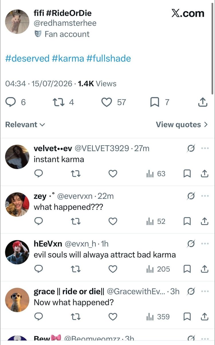 Ivorymi2ms's tweet photo. @redhamsterhee You were literally wishing for someone's d****h few days ago . Please, let's not make this about fan wars. She literally died today. Have some empathy, even if you hate that idol or their fandom. https://t.co/OBFfoj8xks