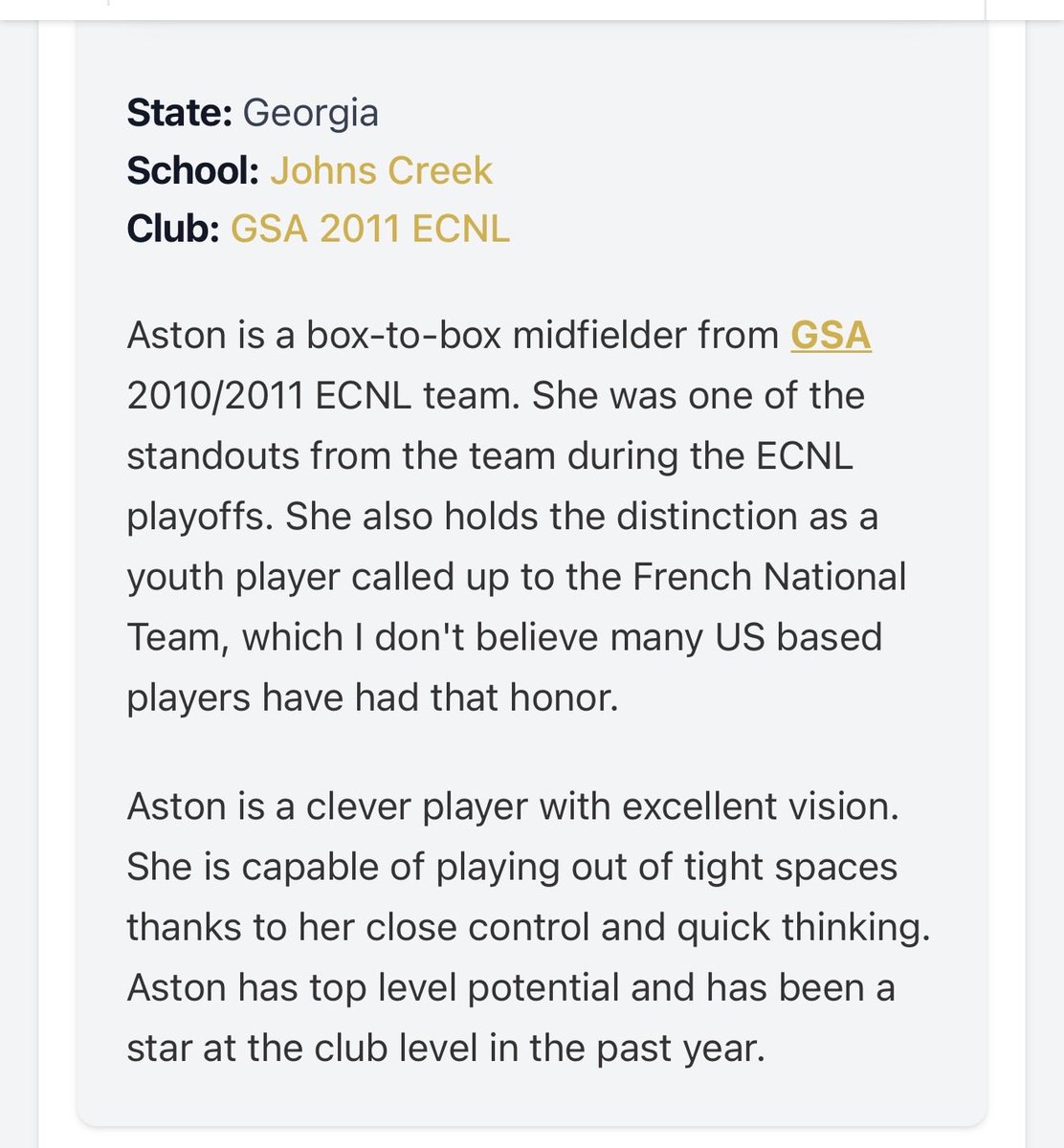 marcela_aston's tweet photo. Thank you for the mention! @PrepSoccerGA @JREskilson Excited for the new season with my team! https://t.co/Mz29hDNxI9