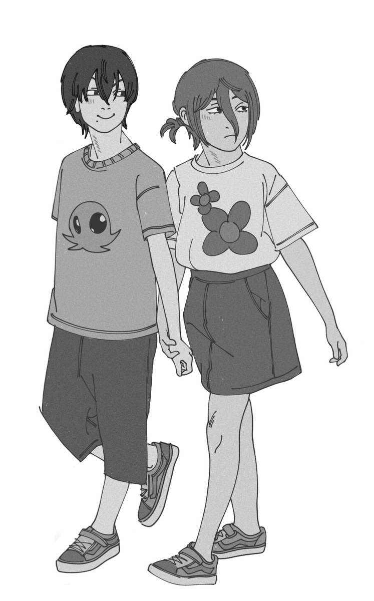 stairwelldive's tweet photo. ✉️ strawpage request

Yoshida and Reze siblings.... little https://t.co/RLkPhgAp3g