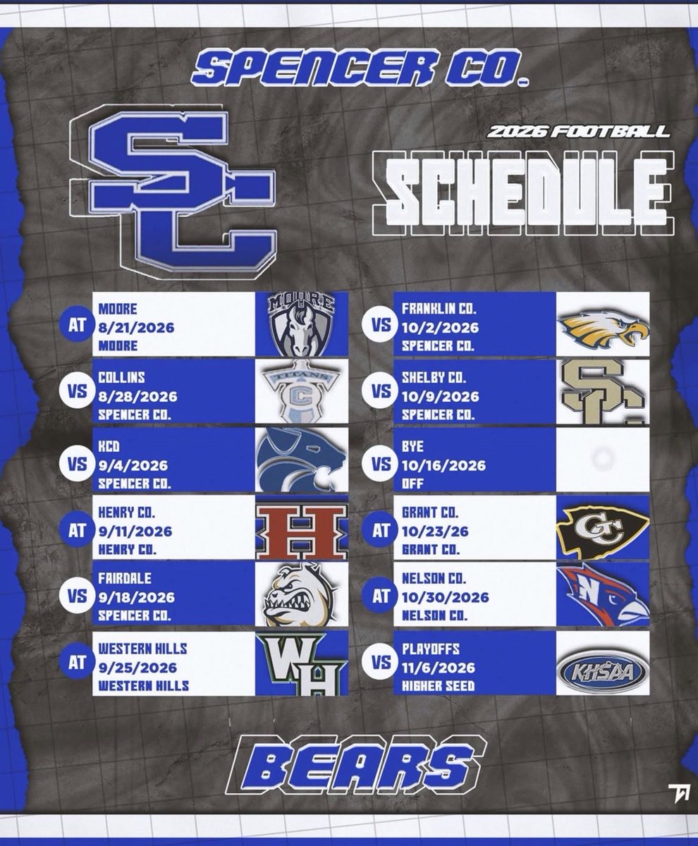 StewartWes64's tweet photo. Schedule for my 2026 football season. @AbleEdits https://t.co/rZRO5ReRxI