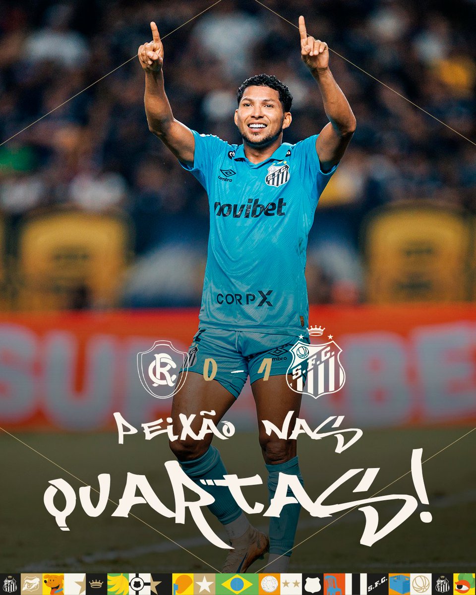 SantosFC's tweet photo. FINAL DE JOGO E SANTOS CLASSIFICADO! ⚪⚫

Com gol de Rony, após assistência de Neymar Jr, Santos vence o Remo no Mangueirão e se classifica para as quartas da #CopaDoBrasil! https://t.co/X4pIv4SvpS