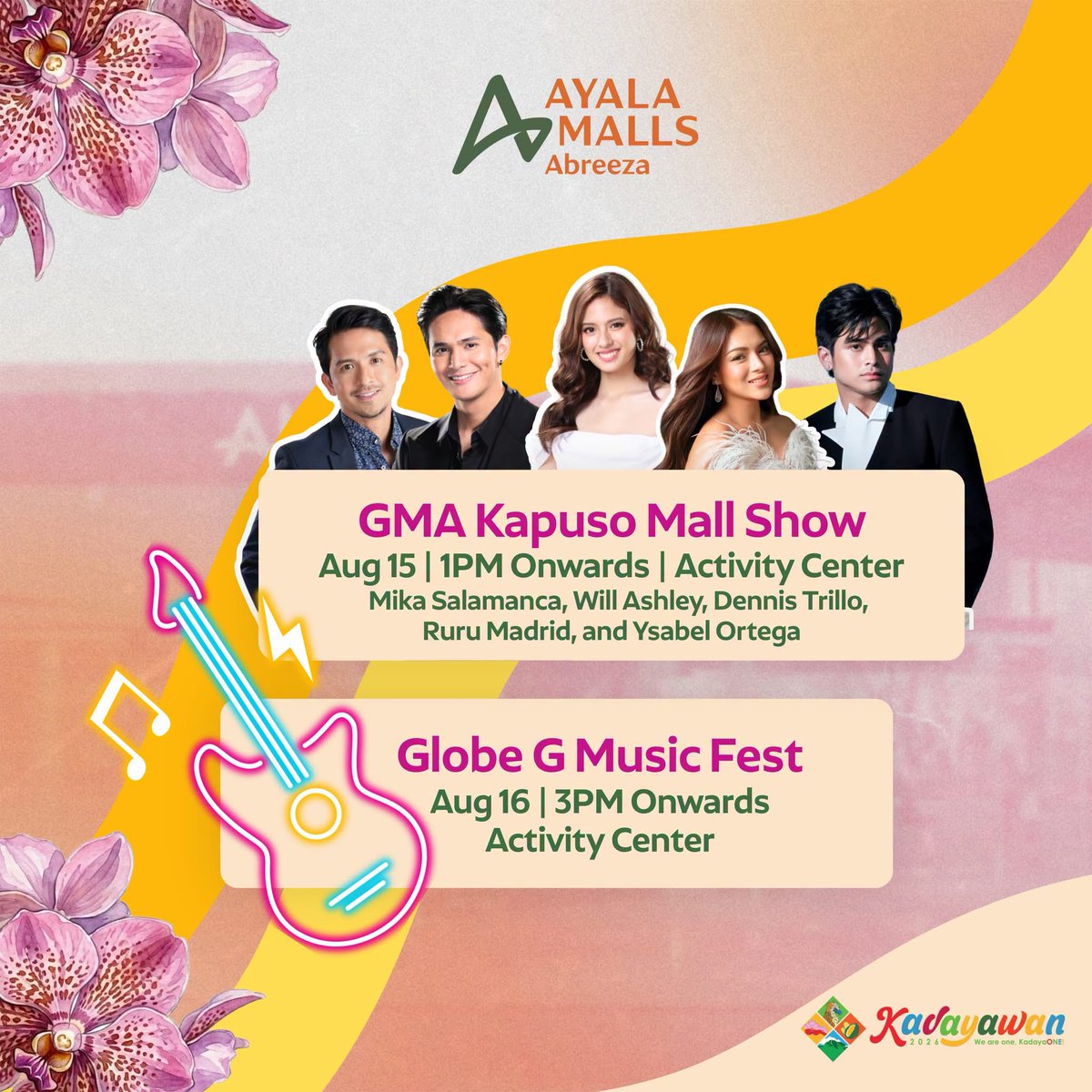 godtierash's tweet photo. Will Ashley is joining the GMA Kapuso Mall Show on August 15 at Ayala Malls Abreeza in Davao. ♡ https://t.co/vXAzSp5fDt