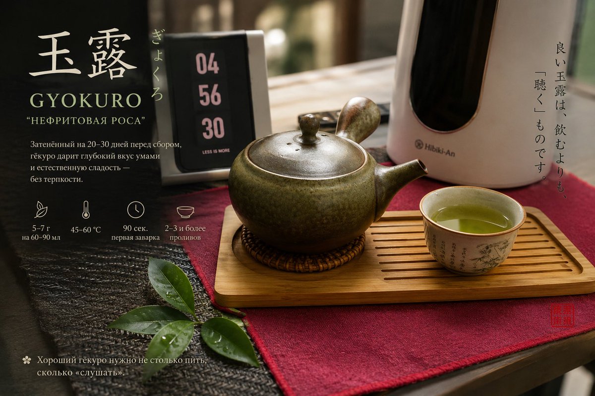 alic_peron's tweet photo. Гёкуро — 玉露 (ぎょくろ, gyokuro), «нефритовая роса»
Если Маття — символ японской чайной церемонии, а Сэнтя — повседневный чай японцев, то гёкуро (玉露, ぎょくろ, gyokuro) — это чай для неспешного созерцания. Его не пьют на бегу https://t.co/Ur2ZTCZGyN https://t.co/a0mvpUUK3R