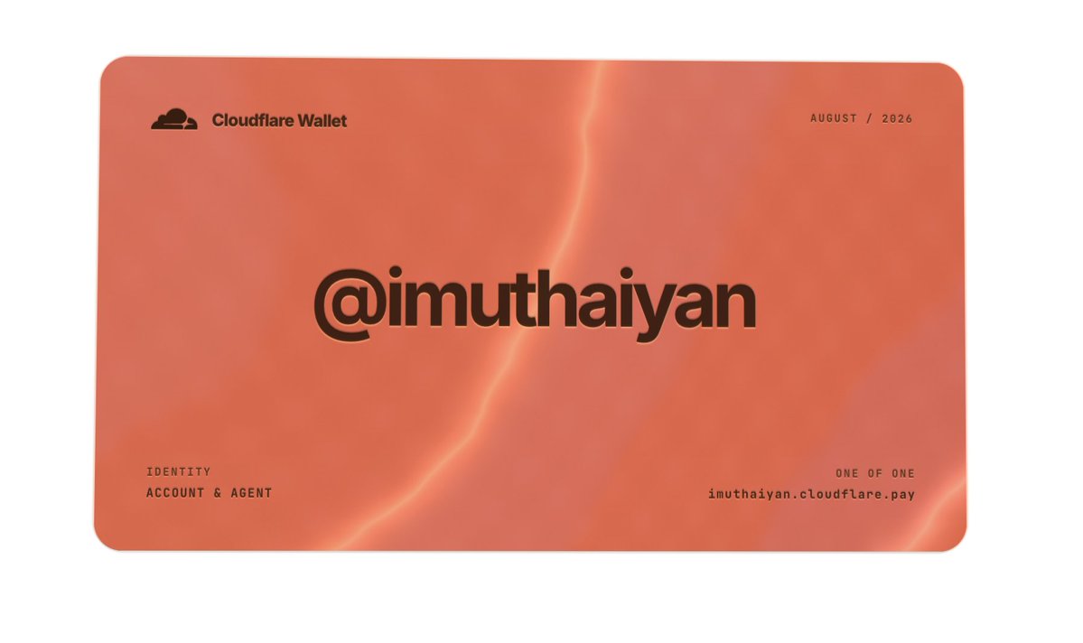 imuthaiyan's tweet photo. I just reserved my cloudflare wallet tag
https://t.co/wiiehHEabl https://t.co/RQunniIaui