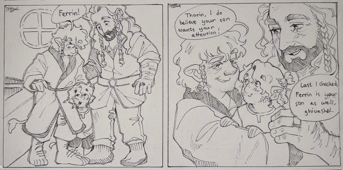 Teapatime's tweet photo. A little Ferrin debut comic! #bagginshield parents 🥹 https://t.co/96B5MMZG35