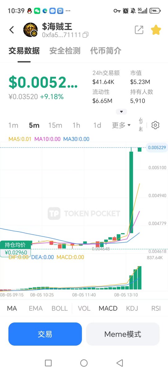januar_saiful's tweet photo. @CryptoMafia420 眼光决定未来。路飞社区1piece生态币海贼王火爆全网✈️👏✈️
1piece合约地址：0xF263cC32caED261A819713f3Dcc494A96c3e5111

海贼王：0xfa5B8323B462013cf2F7Eb5503A1D68cA4271111 https://t.co/b8Gakunyyf