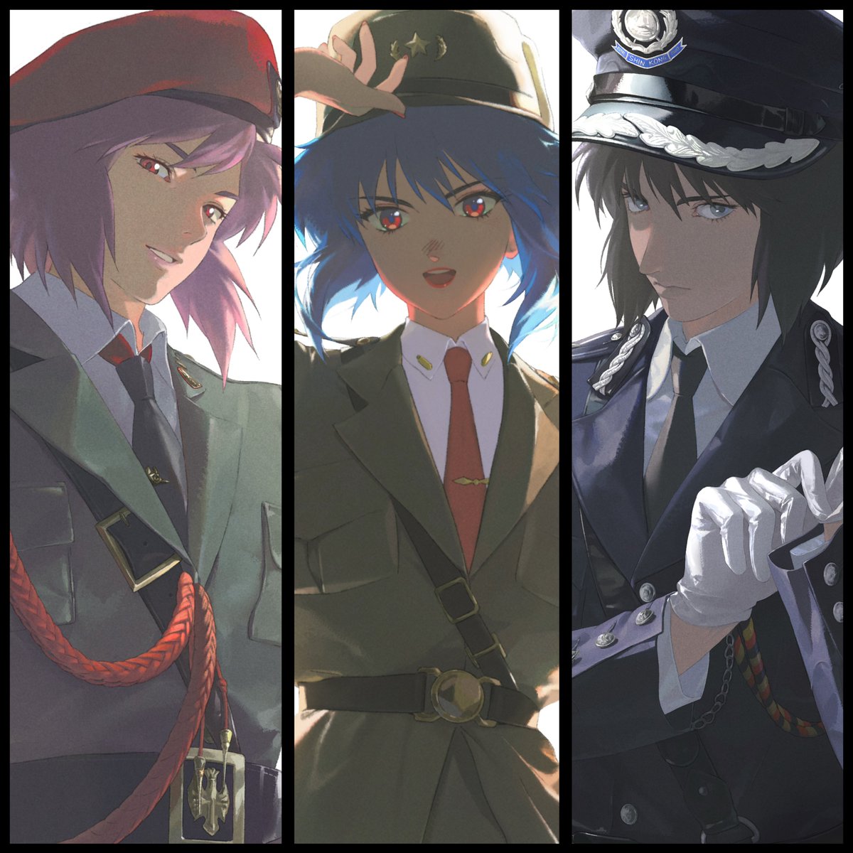 CyberpunkAnime's tweet photo. Patlabor 2: The Movie (1993)

Noa, Kanuka, Shinobu—absolute prime in their Special Vehicles uniforms. Precise line work and rich cel-shading capture their resolve; iconic 90s character design perfection. https://t.co/61faJ6RQX8