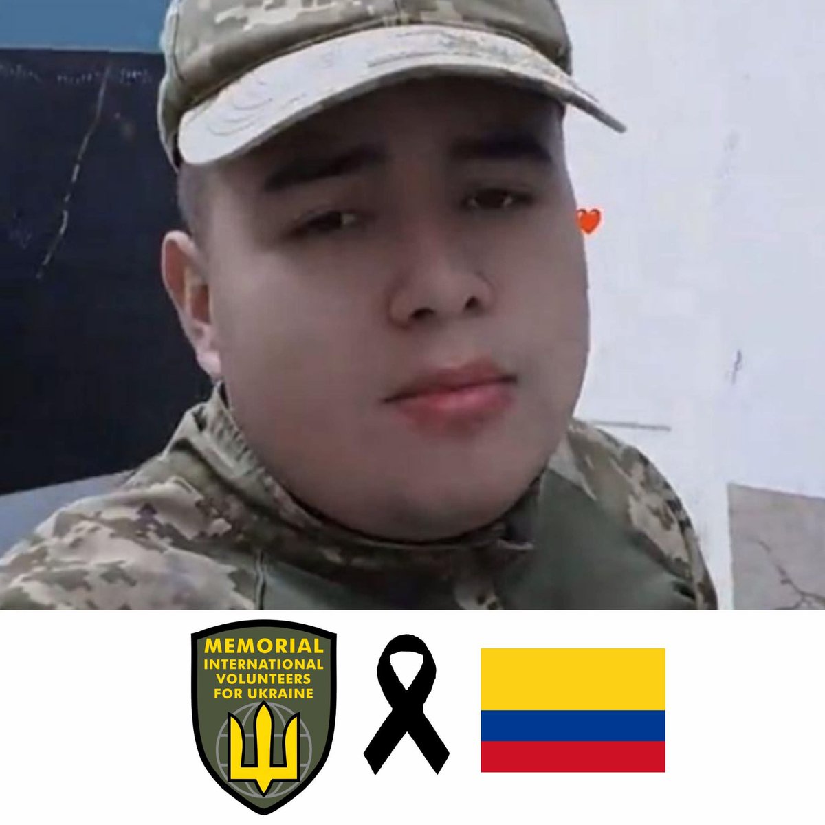 OlenaRohoza's tweet photo. 🇺🇦😭

Our Beloved Colombian Brother Jaime David Bastidas Nanez, who had been serving in Ukraine as a Volunteer succumbed on the Battlefield.

Honor, Glory and Gratitude To Our Brother. https://t.co/ZTRdUKCTdL