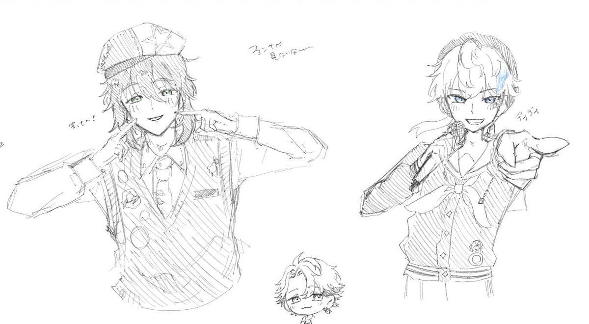 AzumA_8109's tweet photo. 今日は多分絵が描けないので前に描いてた🧢と🪽落書き

 #スパリク  #スパリクファンアート https://t.co/kl5sKA7VsX