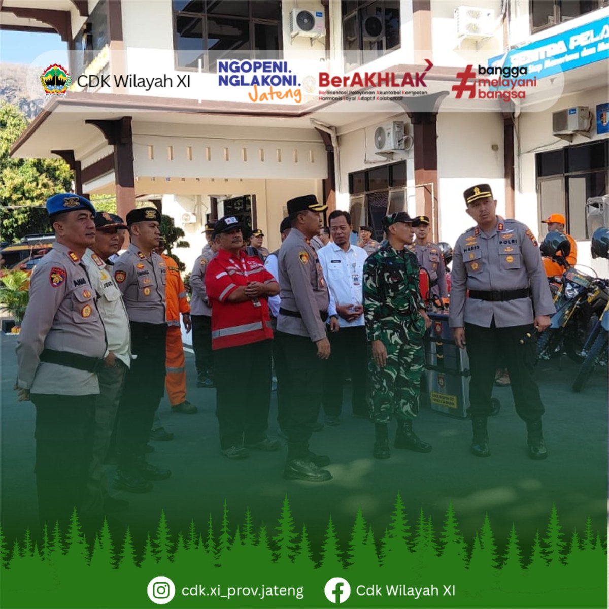 CdkXi's tweet photo. Cabang Dinas Kehutanan Wilayah XI mengikuti Apel Gelar Pasukan dalam rangka kesiapsiagaan pencegahan dan penanganan kebakaran hutan dan lahan di Polres Wonogiri.
@dlhkprovjateng https://t.co/tYzbC5laRL