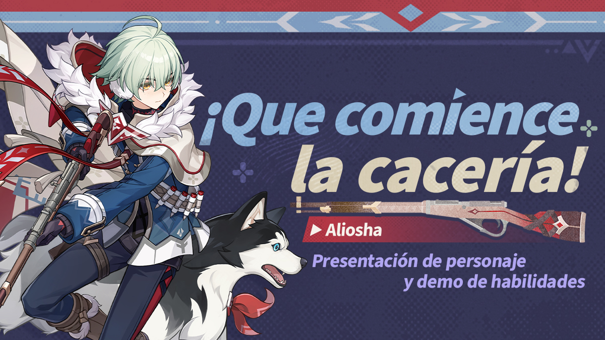 genshinimpactes's tweet photo. Presentación de personaje y demo de habilidades — Aliosha, "el Sabueso Veloz"
#Aliosha #GenshinImpact #NowSnezhnaya #GenshinSnezhnaya

¡Hola, viajeros! El viaje a Snezhnaya está a punto de comenzar. Vamos a conocer a nuestro nuevo compañero que nos guiará en el camino: Aliosha.
Avanza en la misión de Arconte «Frío eterno y cruel» para invitar a Aliosha a unirse a tu equipo. Además, tras la actualización de la versión del 12 de agosto, ¡la probabilidad de obtener a Aliosha será mayor! Ahora, echemos un vistazo a sus habilidades únicas para explorar Snezhnaya.