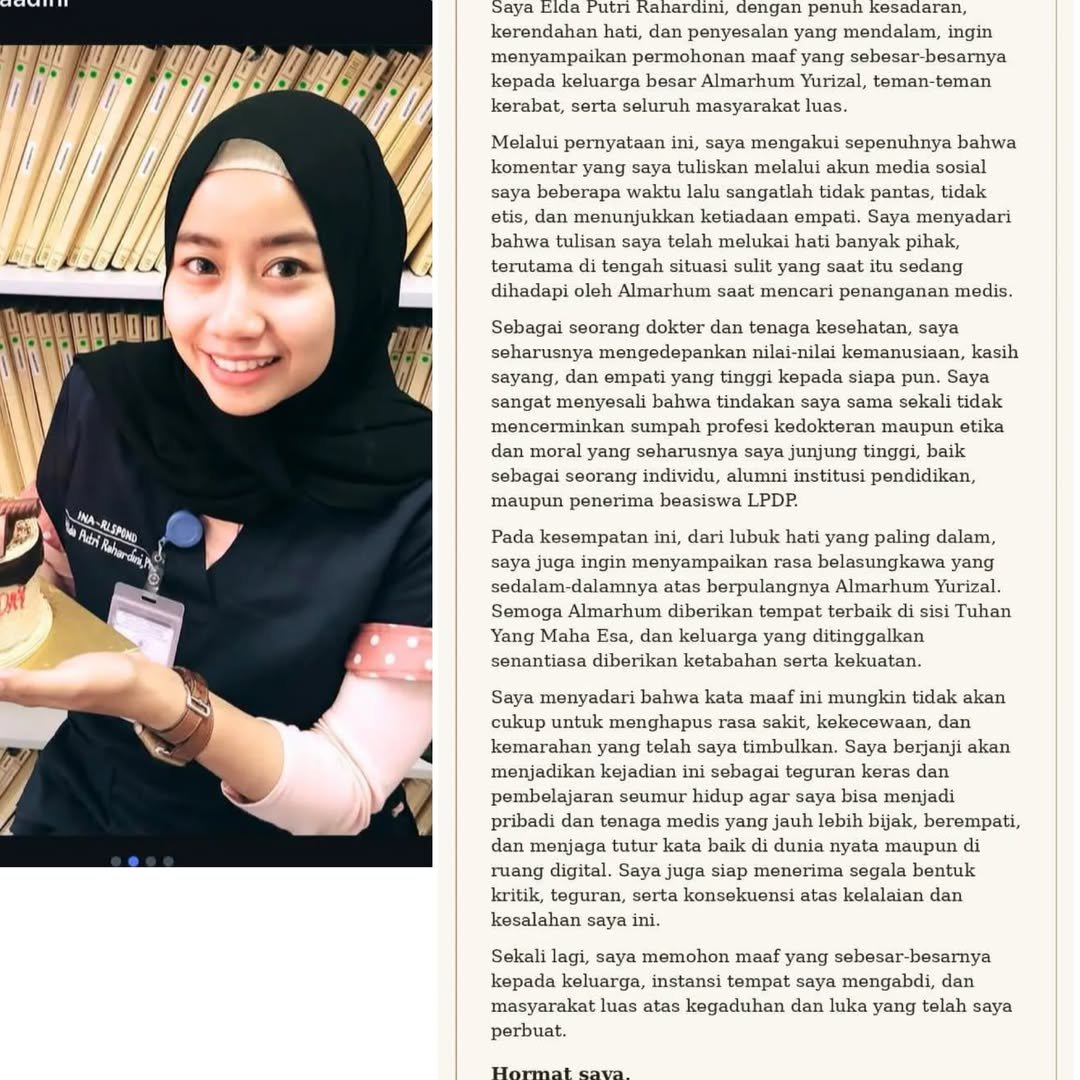 Srney2o's tweet photo. DERETAN PERMINTAAN MAAF DARI PARA DOKTER USAI BERKOMENTAR TAK BEREMPATI ATAS CURHATAN PASIEN ALM YURIZAL TERKAIT BPJS https://t.co/tUJyfiQKeJ