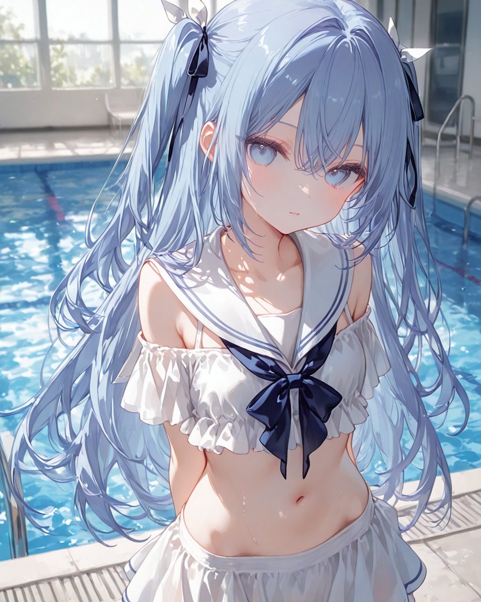 eikologos's tweet photo. リポストのおまけ白セーラー水着 https://t.co/EF3GHafDJ2