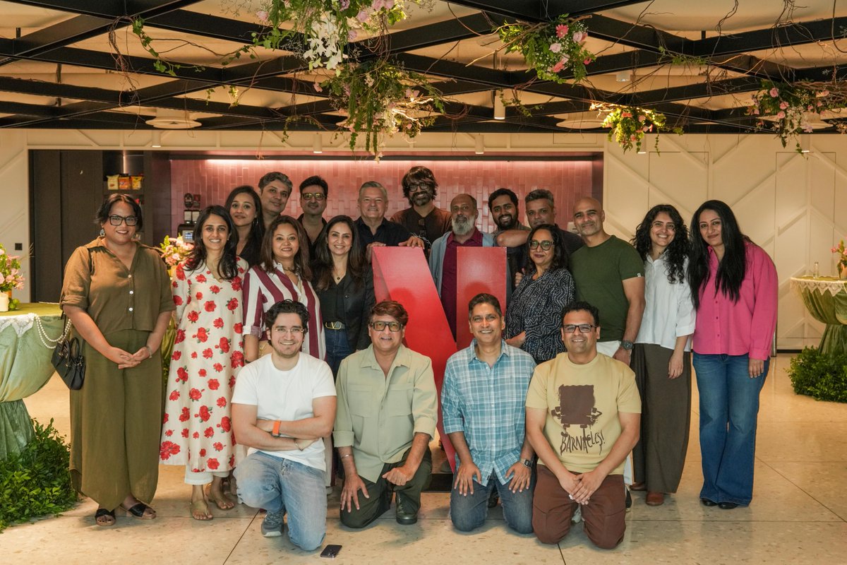 NetflixIndia's tweet photo. Ten years into our India journey, there’s no better way to mark the moment than with the people shaping our next ten.

Co- CEO Ted Sarandos began his visit by meeting some of India’s finest writers for conversations, ideas and stories that are just getting started. It was a fitting reflection of a belief that also shaped last month’s launch of the NextGen India Writers’ Program: writers are at the heart of everything we do.