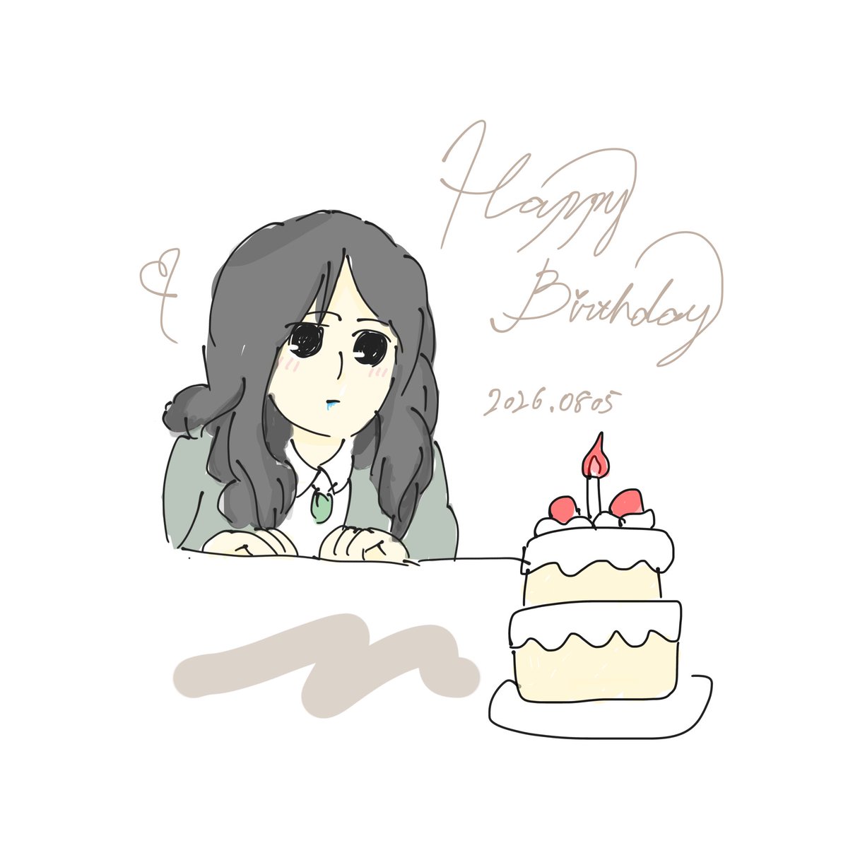 aothyp's tweet photo. 簡易で申し訳ない🙏🏻
ピークちゃんおめでとうだいすきだよ💖💖

#ピークフィンガー生誕祭2026
#ピークフィンガー 
#pieckfinger #pieck #aot https://t.co/o9IGnnLkIC