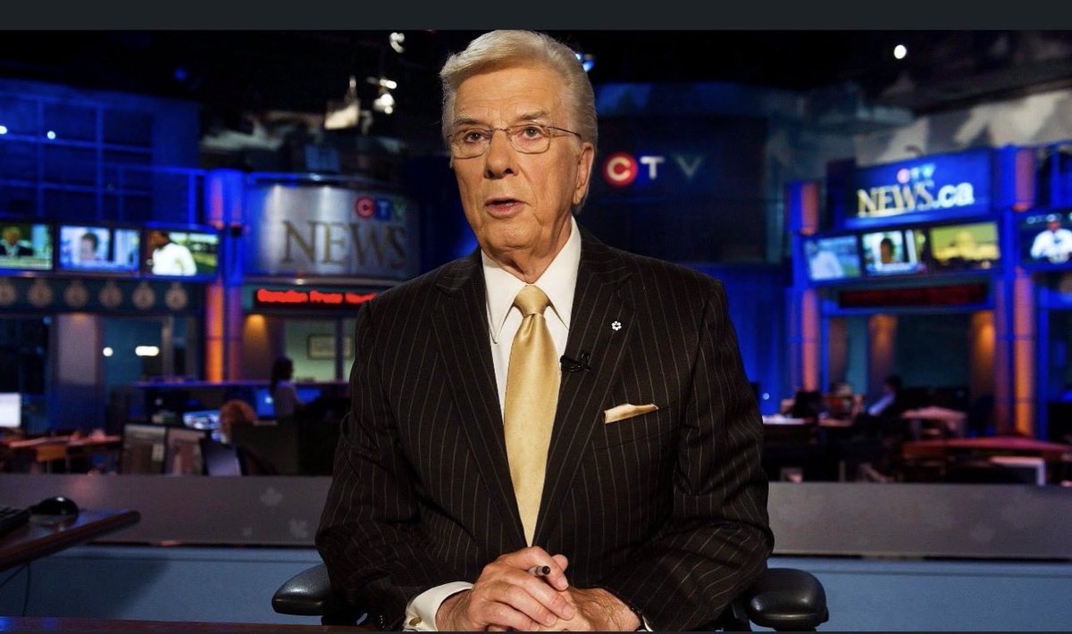 alanfryermedia's tweet photo. Oh man, this one hurts. It was another era, granted, but trust and tradition wasn’t just a network slogan, it’s what he practiced, it’s what he breathed, every day — working tirelessly to earn the trust of Canadians by insisting on traditional journalistic standards of accuracy, balance, fairness and speed.  That’s what Lloyd demanded and what he expected from each and every one of us in his orbit. His unmistakable voice was both authoritative and soothing and live broadcasts is where he truly excelled.  I was - and still am - honoured and privileged to have worked alongside such a titan of journalism for a quarter century. It’s often a rough and tumble business and Lloyd was one of the last true gentleman to practice it with integrity and class. Goodnight, old friend, and rest easy.