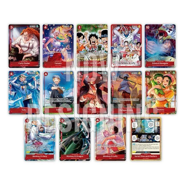 OPMerchandise's tweet photo. One Piece Card Game Chinese 3rd Anniversary Set &amp; Premium Card Collection Ace &amp; Sabo &amp; Luffy are available for preorder at @_PREMIUMBANDAI_.

• 3rd ($100): https://t.co/H3oroWlWU0
• ASL ($30): https://t.co/VKEio6O3k1

#OnePiece
#OnePieceCardGame
#Ad https://t.co/LG6BDxYv63