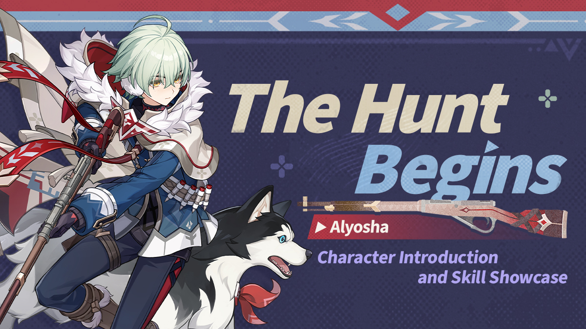 GenshinImpact's tweet photo. Character Introduction and Skill Showcase - "Swift-Striding Hound" Alyosha
#GenshinImpact #NowSnezhnaya #GenshinSnezhnaya #Alyosha 

Hello, Traveler! The journey to Snezhnaya is about to begin. Get ready to meet Alyosha, our new companion guiding the way!

Progress through the Archon Quest "Everwinter Without Mercy" to invite Alyosha to join your party! Additionally, following the version update on August 12, Alyosha will receive a huge drop-rate boost! Now, let's take a look at his unique skills for navigating Snezhnaya~
