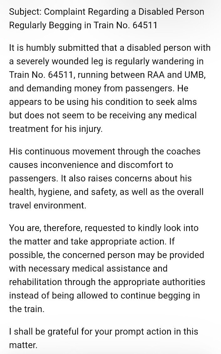 narender99's tweet photo. @AshwiniVaishnaw @drm_umb @GM_NRly @RailwaySeva It is humbly requested to take appropriate action. https://t.co/a4vlViDCtS