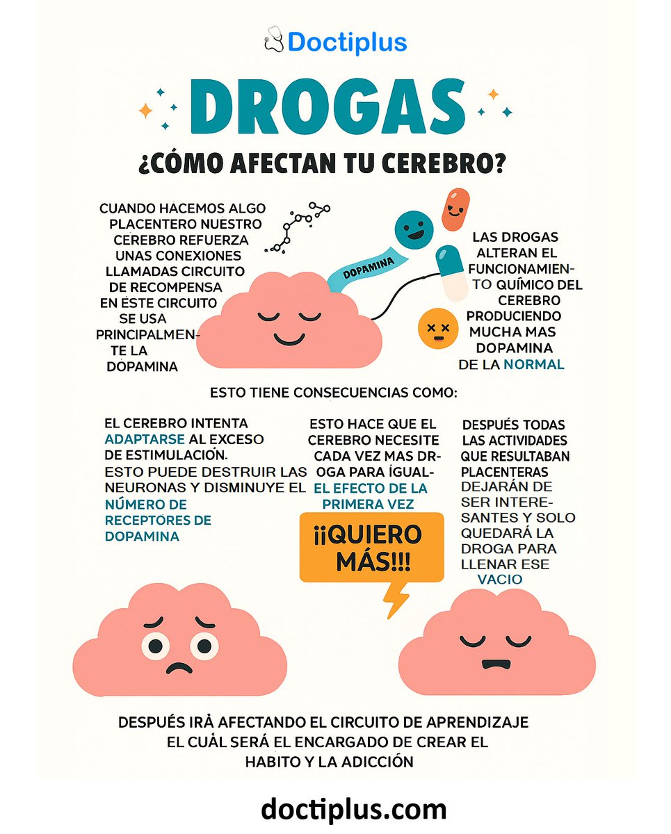 Doctiplus's tweet photo. Drogas ¿Cómo afectan tu cerebro?
#doctiplus #salud #saludybienestar #bienestar #saludable #SaludDigital #eHealth #MedicinaDigital
Para recibir atención médica registrese en https://t.co/6ZOb6kDnXS https://t.co/RdIcOX6X6R