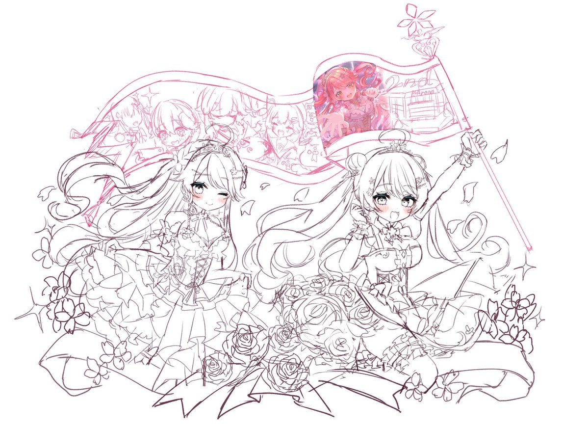 gozaru_168shu's tweet photo. ⠀⠀⠀⠀🌸Sakura Miko 2nd Live🌸
⠀⠀🌸“Blooming Parade!!”記念企画🌸
🌸桜色の軌跡を、夢咲き乱れる花景色へ🌸

さくらみこ2ndライブ開催を記念して
フラワースタンド企画…
『桜色の軌跡を、夢咲き乱れる花景色へ』
として立ち上げます。

⠀⠀⠀⠀⠀⠀🌸企画コンセプト🌸

1stライブで生まれた桜色の景色を、2ndライブへ、そしてその先の未来へ咲き継いでいくことをテーマにした35P有志のフラワースタンド企画です。

⠀⠀⠀⠀⠀⠀⠀⠀🌸企画概要🌸

・主催: 桜風柊（さくらかぜひいらぎ）
@gozaru_168shu 

・差出人名:咲き継ぐ桜色の景色 有志一同

本企画ではフラワースタンド一基を設置予定となります。現在、フラワースタンドの設置申請は完了しており、設置案内を待っている段階です。企画は設置可能となった場合に実施いたします。

今回は参加希望者の事前受付となるため、現時点では入金の受付は行いません。参加費の目安および正式な金額については、参加希望人数や当選後の規定、各種見積もりを確認したうえで改めてご案内いたします。

集まった参加費についての用途は下記の通りとなります。

・フラワースタンド本体・装飾費
・イラスト制作費
・イラストパネルの印刷・加工費
・搬入・設置・回収・配送費
・振込・決済等に伴う各種手数料
・その他、制作に必要となる諸経費

⠀⠀⠀⠀⠀🌸参加方法・受付期間🌸

参加をご検討くださる方は、本ポストへリプライをお願いいたします。
リプライをいただいた方をグループDMへ招待した後企画の詳細概要を掲載したTwiPlaをご案内いたします。内容をご確認いただいたうえで、参加または辞退を各自でご判断ください。

参加希望の受付期間は、本ポスト投稿日から
8月31日（月）23:59までを予定しています。

専用タグ・拡散について

企画専用タグは、
🌸# 咲き継ぐ桜色の景色🌸です。
企画をより多くの35Pの皆様へ届けるため、ポストの拡散にもご協力いただけますと幸いです。

注意事項

本企画は35P有志による非公式ファン企画です。出演者ご本人、所属事務所、公式運営、公演会場等へのお問い合わせはお控えください。

今後公開される公式レギュレーションや抽選結果、各種見積もり等により、企画内容が変更となる場合があります。あらかじめご了承ください。

⠀⠀⠀⠀⠀⠀🌸主催より皆様へ🌸

ここまでご覧いただきましてありがとうございます。私にとっても、参加される皆様にとっても素敵なフラスタ企画になるよう精一杯努めさせていただきます。
どうぞよろしくお願い致します🌸

イラストレーター様:よかび先生（@Yoka_b_i ）
※掲載画像は制作途中のラフです。完成版では内容が変更となる場合があります。
※無断転載・使用はお控えください。

#咲き継ぐ桜色の景色
#咲き乱れみこち