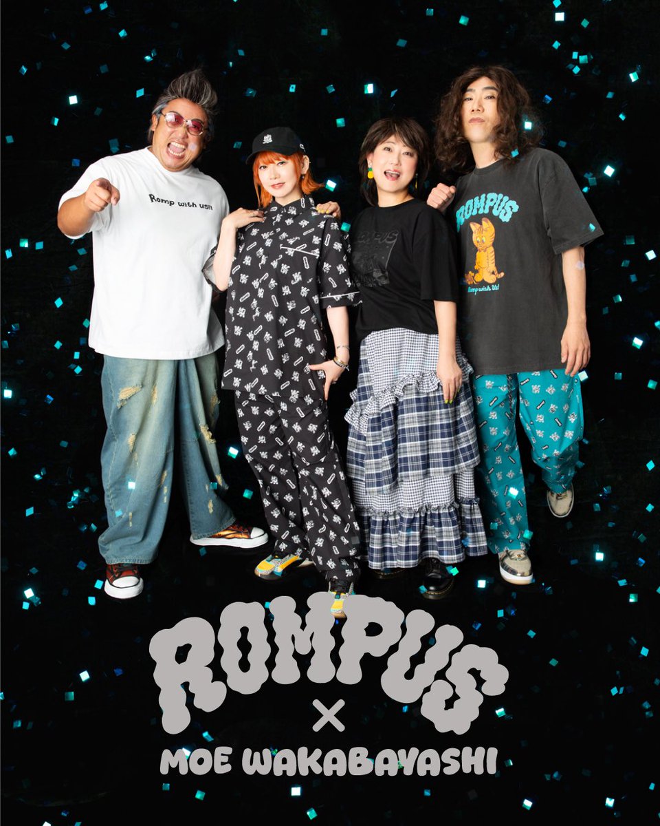 PUFFY's tweet photo. 【ROMPUS】

ROMPUS 新アイテムが登場！
「ROMPUS×MOE WAKABAYASHI」
スペシャルなコレクションをお届け✨

発売日:
＜店舗＞2026年8月7日(金)
＜CANDY STORE＞ 
ただいまより販売開始！
https://t.co/70aHEvYLvK

▼詳細はこちら
https://t.co/cmgA1IkdXG

#puffy #rompus https://t.co/rJ8kM0SSMj