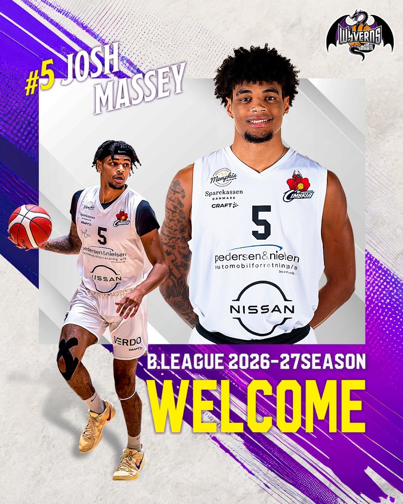 wyverns_y's tweet photo. ／
🏀選手契約締結（新規）のお知らせ🏀
＼

この度、#ジョシュ・マッセイ 選手との「りそなグループ B.LEAGUE 2026-27 SEASON」の選手契約を締結いたしましたのでお知らせいたします。

👇詳細はこちら
https://t.co/jQLSaDEUY9

#山形ワイヴァンズ https://t.co/e0CbuN1XTZ